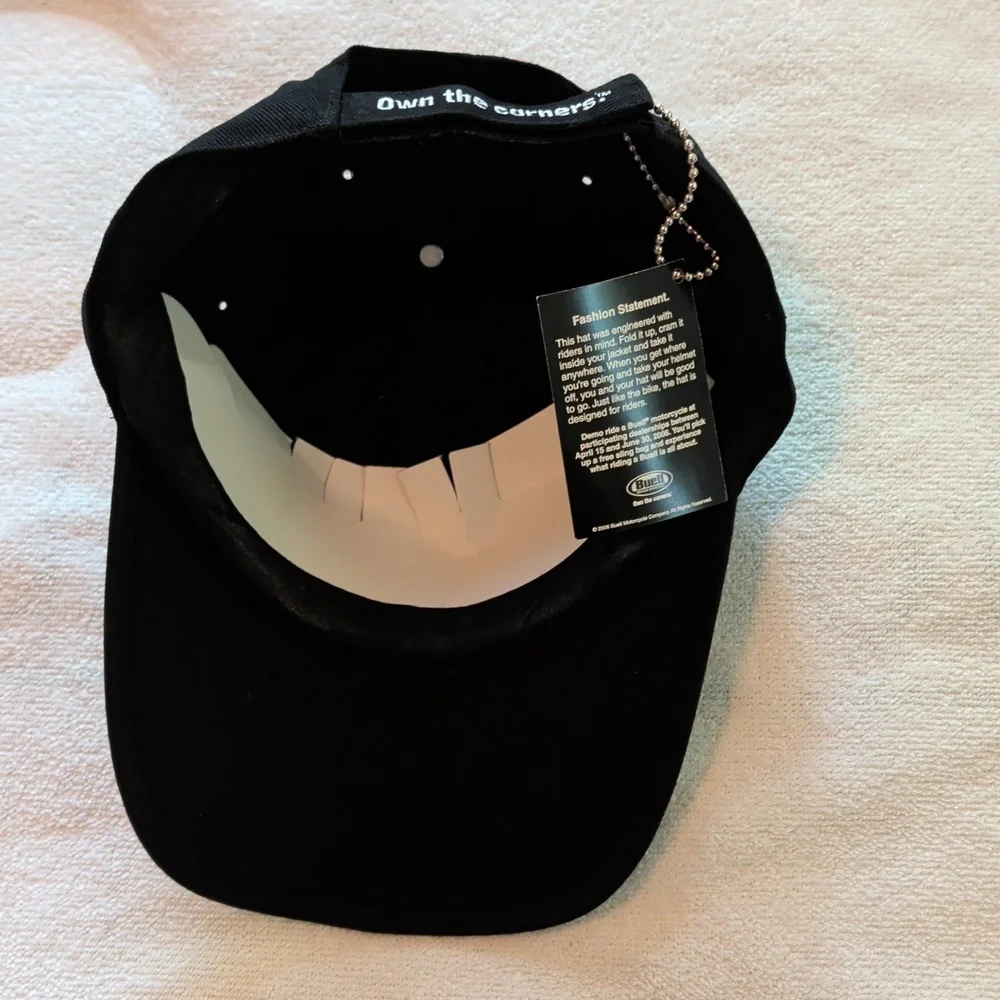 Buell Black Foldable Brim Cap - Men Accessories - Picture 7 of 8